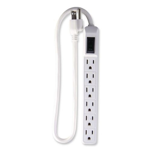 Image of GoGreen Power GG-16103MINBK 6 Outlet Mini Surge Protector, 2 ft Cord, 160 J, Black