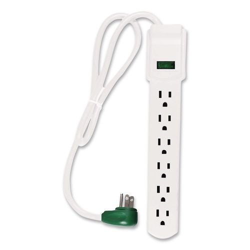 Image of GoGreen Power GG-16103MS 6 Outlet Surge Protector, 2.5 ft Cord, 160 J, White