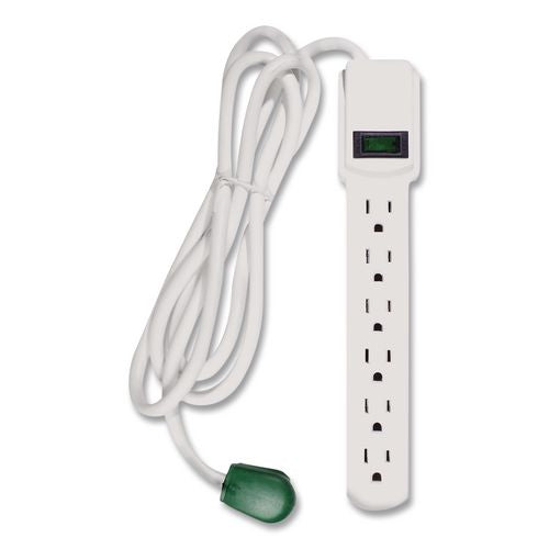 Image of GoGreen Power GG-16106MS 6 Outlet Surge Protector, 6 ft Cord, 250 J, White