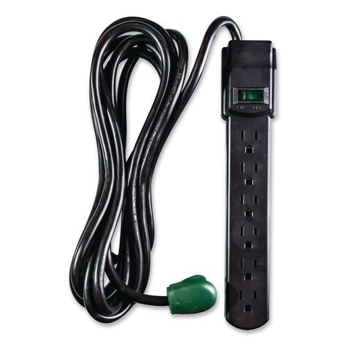 Image of GoGreen Power GG-16106MSBK 6 Outlet Surge Protector, 6 ft Cord, 250 J, Black