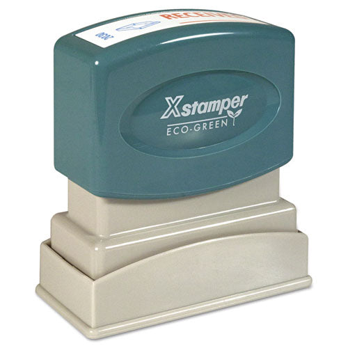 Image of Xstamper® 036033 Two-Color Title Stamp, Received, Blue/red