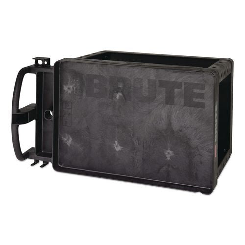 Image of Rubbermaid® Commercial FG450088BLA BRUTE Heavy-Duty Utility Cart with Lipped Shelves, Plastic, 2 Shelves, 500 lb Capacity, 17.13" x 38.5" x 38.88", Black
