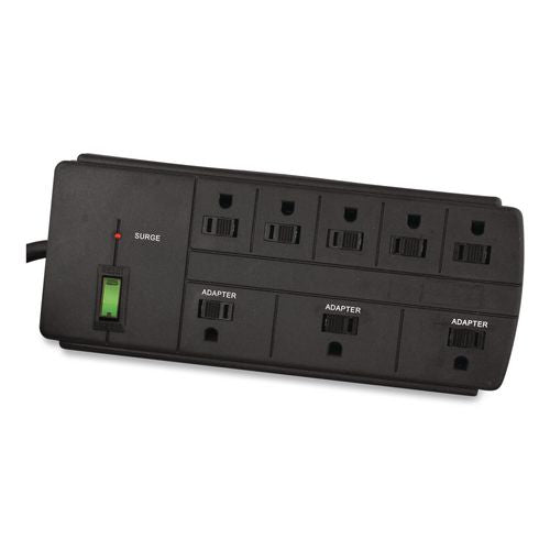 Image of GoGreen Power GG-18316BK 8 Outlet Surge Protector, 6 ft Cord, 750 J, Black