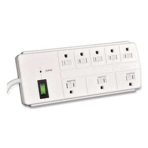 Image of GoGreen Power GG-18316WH 8 Outlet Surge Protector, 6 ft Cord, 750 J, White