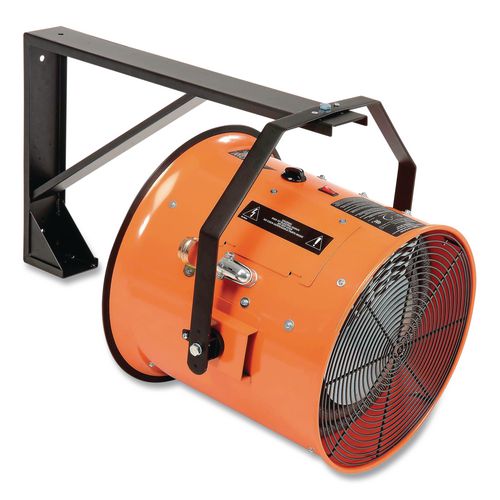 Image of Global Industrial® 653566 Electric Salamander Heater with Adjustable Thermostat, 208 V, 15,000 W, 23.03 x 34.75 x 24.68, Orange