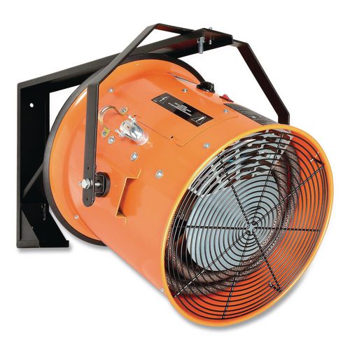 Image of Global Industrial® 653569 Electric Salamander Heater with Adjustable Thermostat, 480 V, 15,000 W, 23.03 x 20 x 24.68, Orange