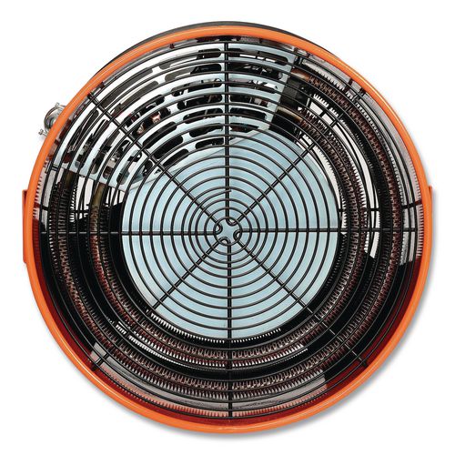 Image of Global Industrial® 653569 Electric Salamander Heater with Adjustable Thermostat, 480 V, 15,000 W, 23.03 x 20 x 24.68, Orange