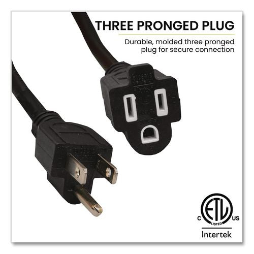 Image of GoGreen Power GG-13825BK 14 AWG Outdoor Extension Cord, 25 ft, 15 A, Black