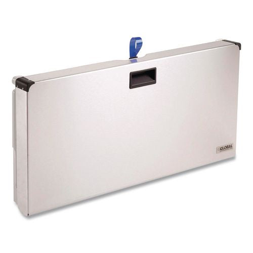 Image of Global Industrial® 641448 Stainless Steel Baby Changing Station, 34.6 x 17.37, Silver