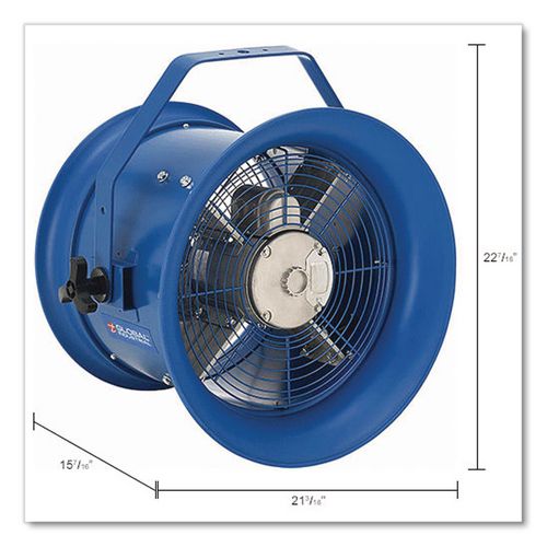 Image of Global Industrial® 293092 High Velocity Drum Fan with Yoke Mount, 14", 1 Speed, Blue
