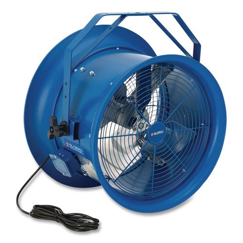 Image of Global Industrial® 293093 High Velocity Drum Fan with Yoke Mount, 18", 1 Speed, Blue
