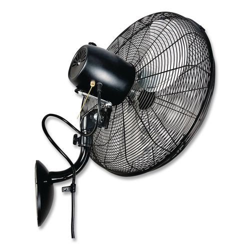 Image of Global Industrial® 293130 Industrial Wall Mounted Oscillating Fan, 20", 3 Speeds, Black