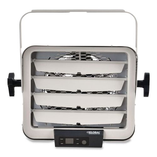 Image of Global Industrial® 246726 Unit Heater Horizontal Downflow with Remote, 7,500 W, 14.68 x 15 x 12.5, White