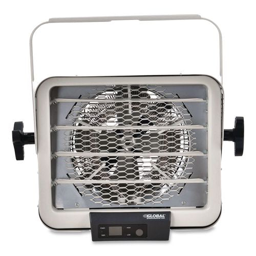Image of Global Industrial® 246726 Unit Heater Horizontal Downflow with Remote, 7,500 W, 14.68 x 15 x 12.5, White