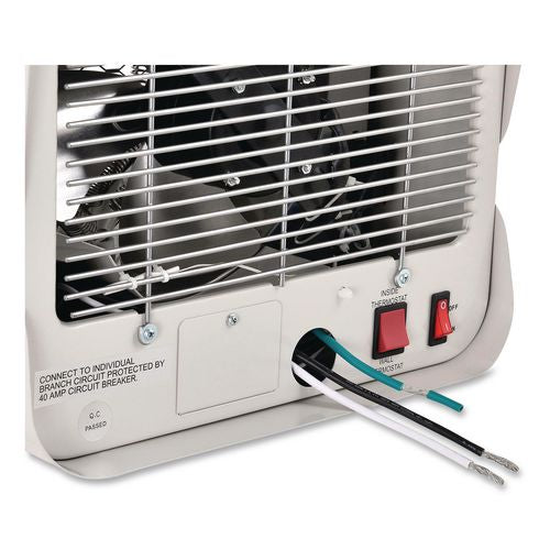 Image of Global Industrial® 246726 Unit Heater Horizontal Downflow with Remote, 7,500 W, 14.68 x 15 x 12.5, White