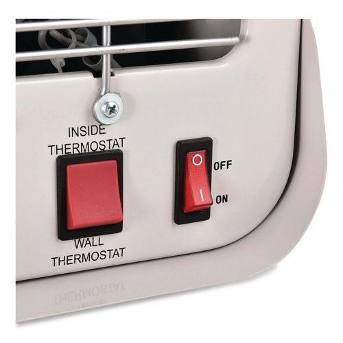 Image of Global Industrial® 246726 Unit Heater Horizontal Downflow with Remote, 7,500 W, 14.68 x 15 x 12.5, White