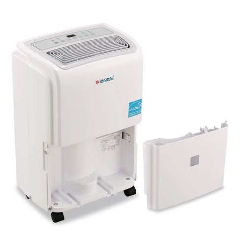Image of Global Industrial® 246731 Portable Dehumidifier, 9.62 x 9.62 x 19.68, White