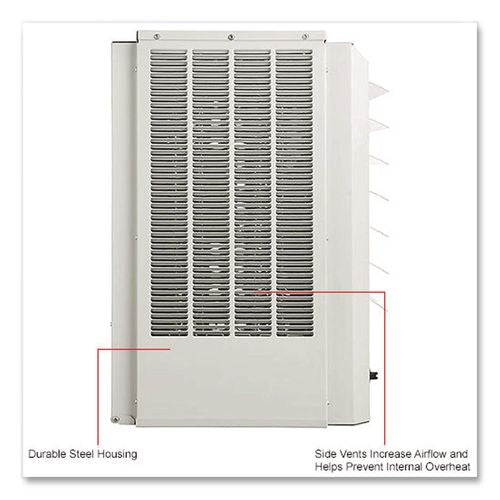 Image of Global Industrial® 246134 Unit Heater, Horizontal or Vertical Downflow, 15,000 W, 19 x 13.75 x 21.44, White