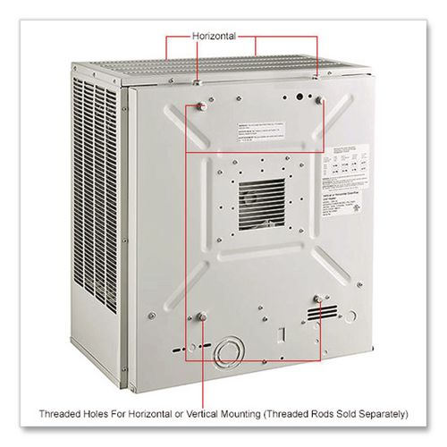 Image of Global Industrial® 246134 Unit Heater, Horizontal or Vertical Downflow, 15,000 W, 19 x 13.75 x 21.44, White