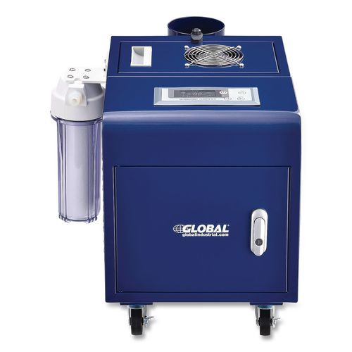 Image of Global Industrial® 246136 Ultrasonic Humidifier, 38 pt Tank Capacity, 150 pt Output, 13.75 x 23.62 x 18.25, Blue