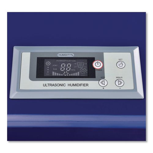 Image of Global Industrial® 246136 Ultrasonic Humidifier, 38 pt Tank Capacity, 150 pt Output, 13.75 x 23.62 x 18.25, Blue