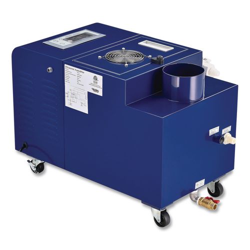 Image of Global Industrial® 246136 Ultrasonic Humidifier, 38 pt Tank Capacity, 150 pt Output, 13.75 x 23.62 x 18.25, Blue