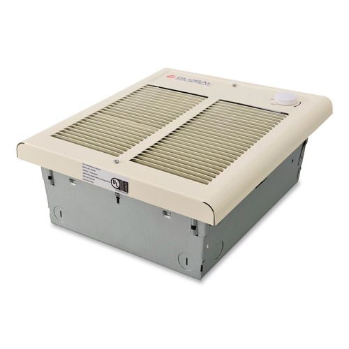 Image of Global Industrial® 246744 Fan Forced Wall Heater, Shaded Pole Motor, 1,500 W, 10.63 x 4.75 x 12.25, White