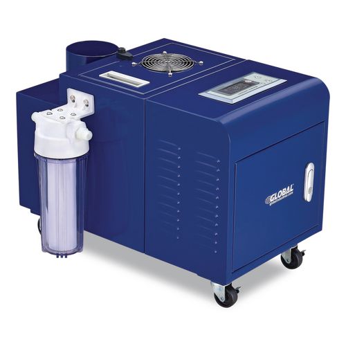 Image of Global Industrial® 246137 Ultrasonic Humidifier, 38 pt Tank Capacity, 300 pt Output, 13.75 x 23.62 x 18.25, Blue