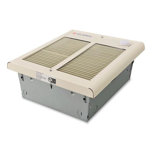 Image of Global Industrial® 246745 Fan Forced Wall Heater, Shaded Pole Motor, 2,000 W, 10.63 x 4.75 x 12.25, White