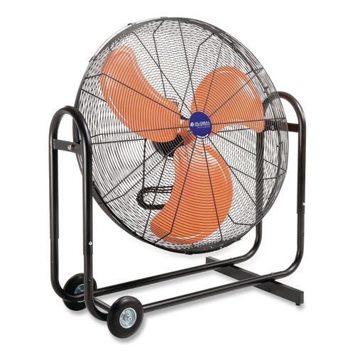 Image of Global Industrial® 258320 Portable Tilt Blower Drum Fan, 36", 2 Speeds, Black/Orange