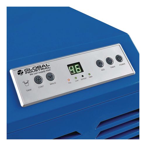 Image of Global Industrial® 246687 Commercial Dehumidifier with Humidistat, 70 pt Tank Capacity, 17 x 20.31 x 32.5, Gray