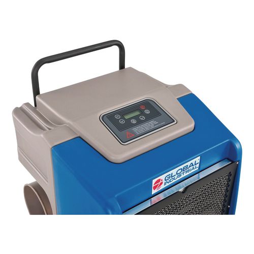 Image of Global Industrial® 246704 Low Grain Refrigerant Dehumidifier with Pump, 130 pt Tank Capacity, 22.43 x 20.81 x 37.81, Blue