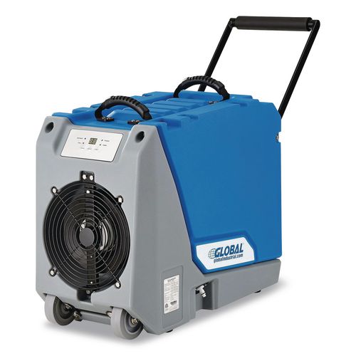 Image of Global Industrial® 246707 Crawl Space Commercial Dehumidifier With Pump, 90 pt Tank Capacity, 13.31 x 34 x 25, Blue