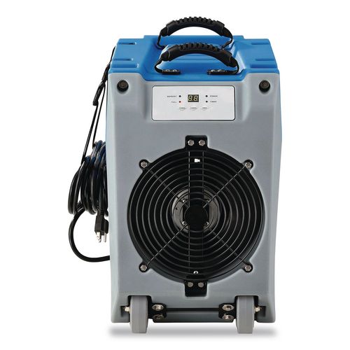 Image of Global Industrial® 246707 Crawl Space Commercial Dehumidifier With Pump, 90 pt Tank Capacity, 13.31 x 34 x 25, Blue