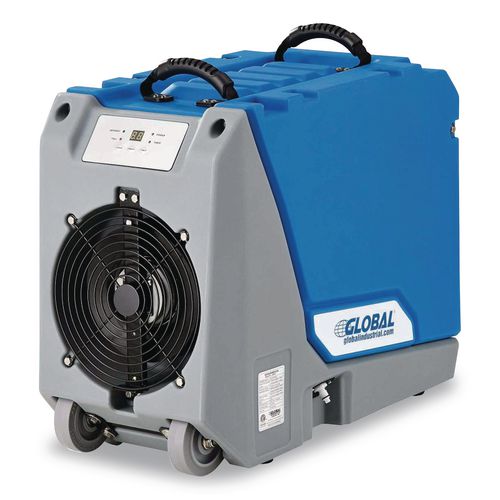 Image of Global Industrial® 246707 Crawl Space Commercial Dehumidifier With Pump, 90 pt Tank Capacity, 13.31 x 34 x 25, Blue