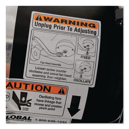 Image of Global Industrial® 292450 2-Speed Oscillating Outdoor Rated Wall Mount Fan, 24", Black