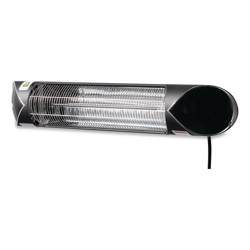 Image of Global Industrial® 246718 Infrared Patio Heater with Remote Control, 1,500 W, 35.38 x 5.13 x 3.5, Black