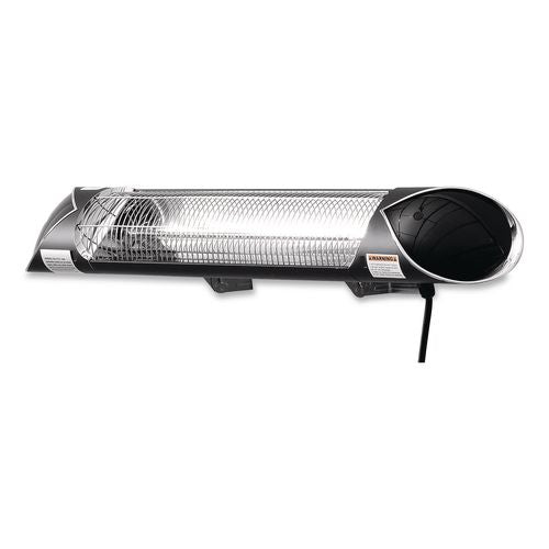 Image of Global Industrial® 246718 Infrared Patio Heater with Remote Control, 1,500 W, 35.38 x 5.13 x 3.5, Black