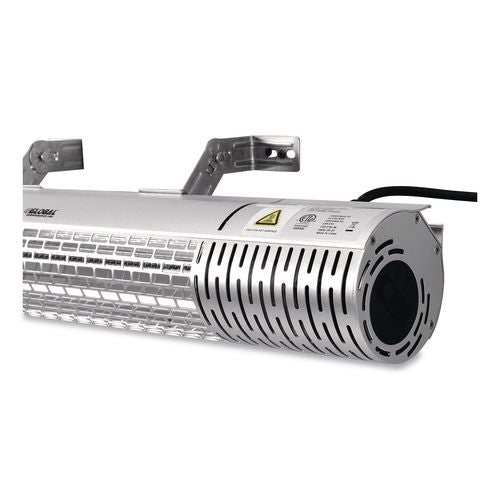 Image of Global Industrial® 246720 Infrared Patio Heater with Remote Control, 1,500 W. 30.75 x 5 x 5.38, Silver