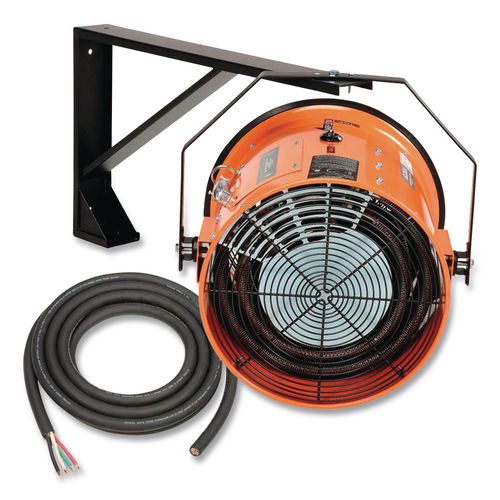 Image of Global Industrial® 246068 Electric Salamander Heater with Adjustable Thermostat 480 V, 30,000 W, 23.03 x 7.12 x 24.68, Orange