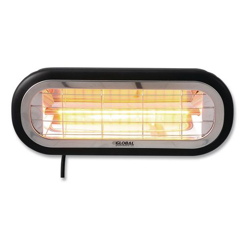 Image of Global Industrial® 246721 Infrared Patio Heater Low Glare, 1,500 W, 3 x 7 x 7.5, Black