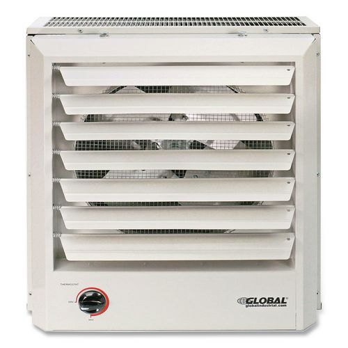 Image of Global Industrial® 246132 Unit Heater Horizontal or Vertical Downflow, Multi-Watt, 7,500 W, 19 x 8.5 x 21.43, White
