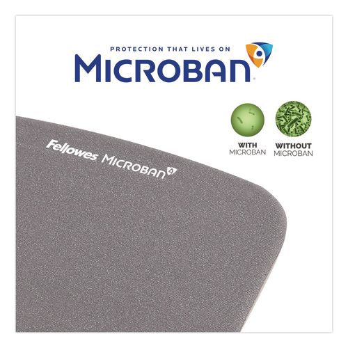 Image of Fellowes® 9252201 PlushTouch Mouse Pad with Wrist Rest, 7.25 x 9.38, Graphite