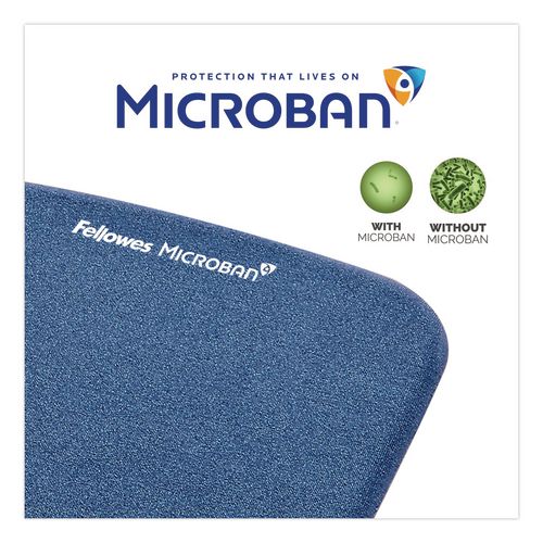 Image of Fellowes® 9287301 PlushTouch Mouse Pad with Wrist Rest, 7.25 x 9.38, Blue