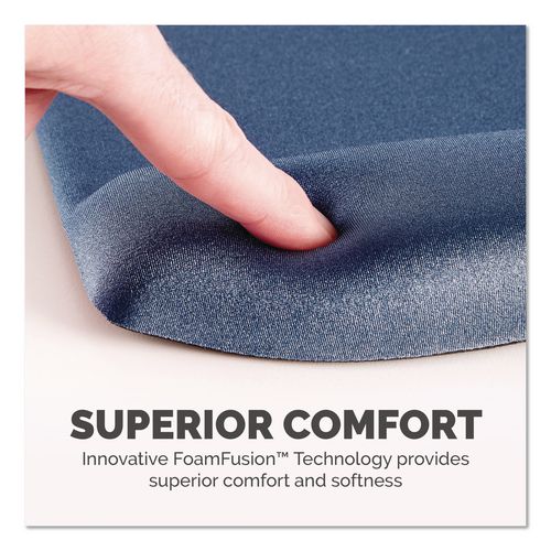 Image of Fellowes® 9287301 PlushTouch Mouse Pad with Wrist Rest, 7.25 x 9.38, Blue