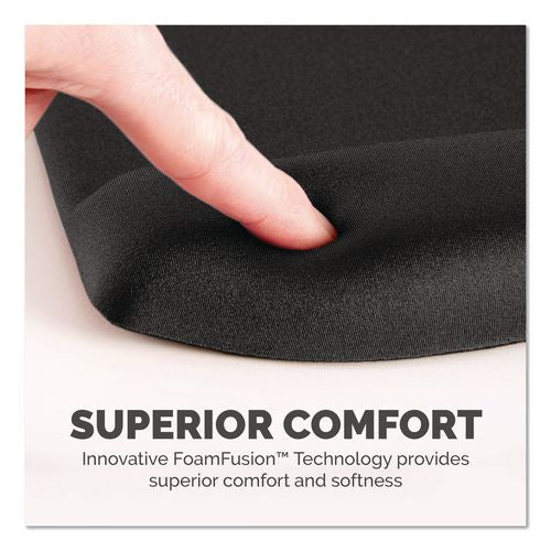 Image of Fellowes® 9252001 PlushTouch Mouse Pad with Wrist Rest, 7.25 x 9.38, Black