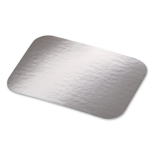 Image of HFA® 2060L Laminated Board Lid, 7 x 5, Silver/White, Aluminum, 500/Carton