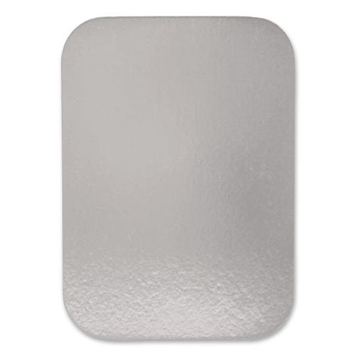 Image of HFA® 2060L Laminated Board Lid, 7 x 5, Silver/White, Aluminum, 500/Carton
