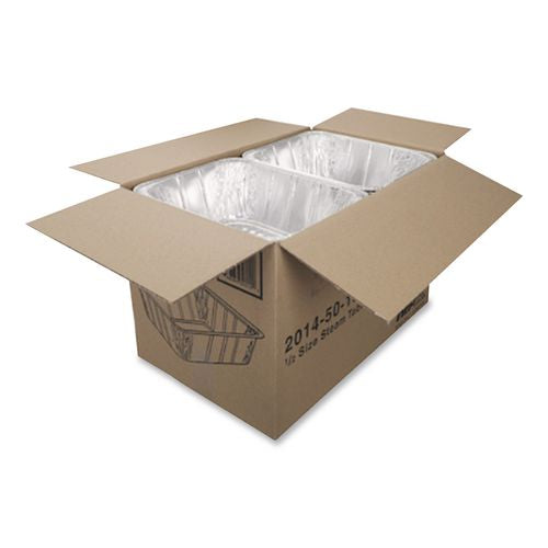 Image of HFA® 2014-50-100 Aluminum Steam Table Pans, Half-Size Extra Deep, 4.19" Deep, 10.31 x 12.69, 100/Carton