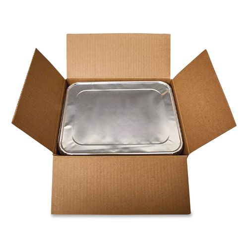 Image of HFA® 2049-00-100 Steam Pan Foil Lids, Fits Half-Size Pan, 25 Gauge, 12.81 x 10.44, 100/Carton